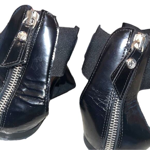 ▶️ Stuart Weitzman ◀️ Black Silver Expo Jet with Mirror. Size 8 - Picture 5 of 13